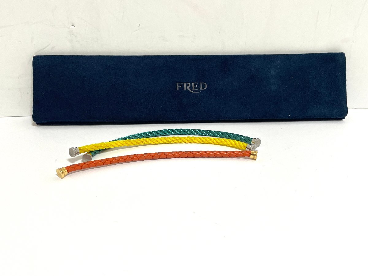 良品】FRED フレッド ケーブル ラージモデル 3本 オレンジ イエロー