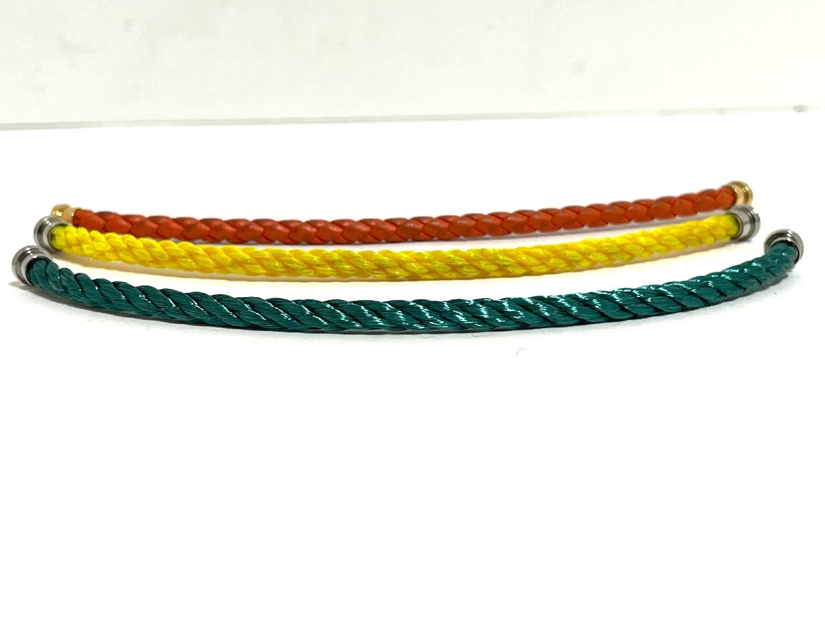 良品】FRED フレッド ケーブル ラージモデル 3本 オレンジ イエロー