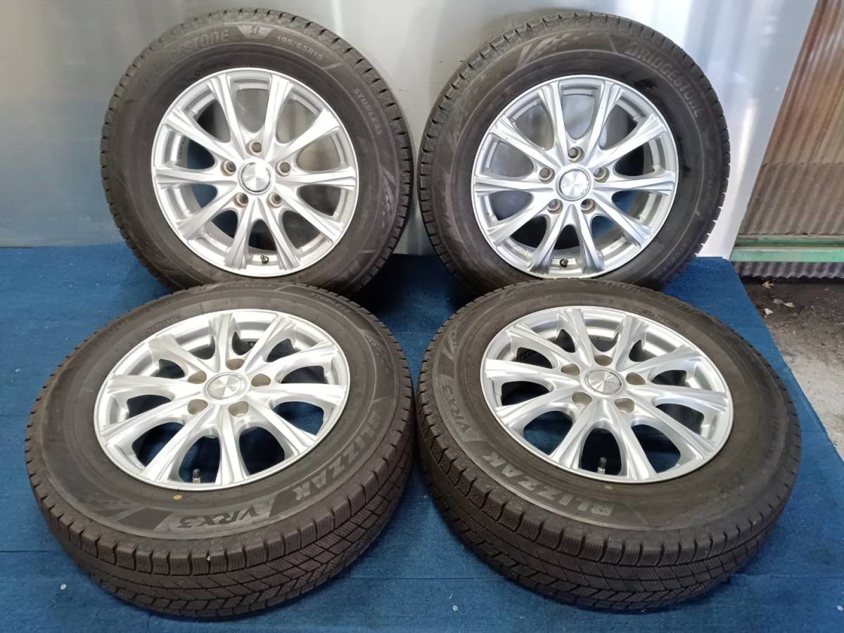 バリ山 21年製 ブリヂストン VRX3 195/65R15 JOKER 15×6J +43 5H-