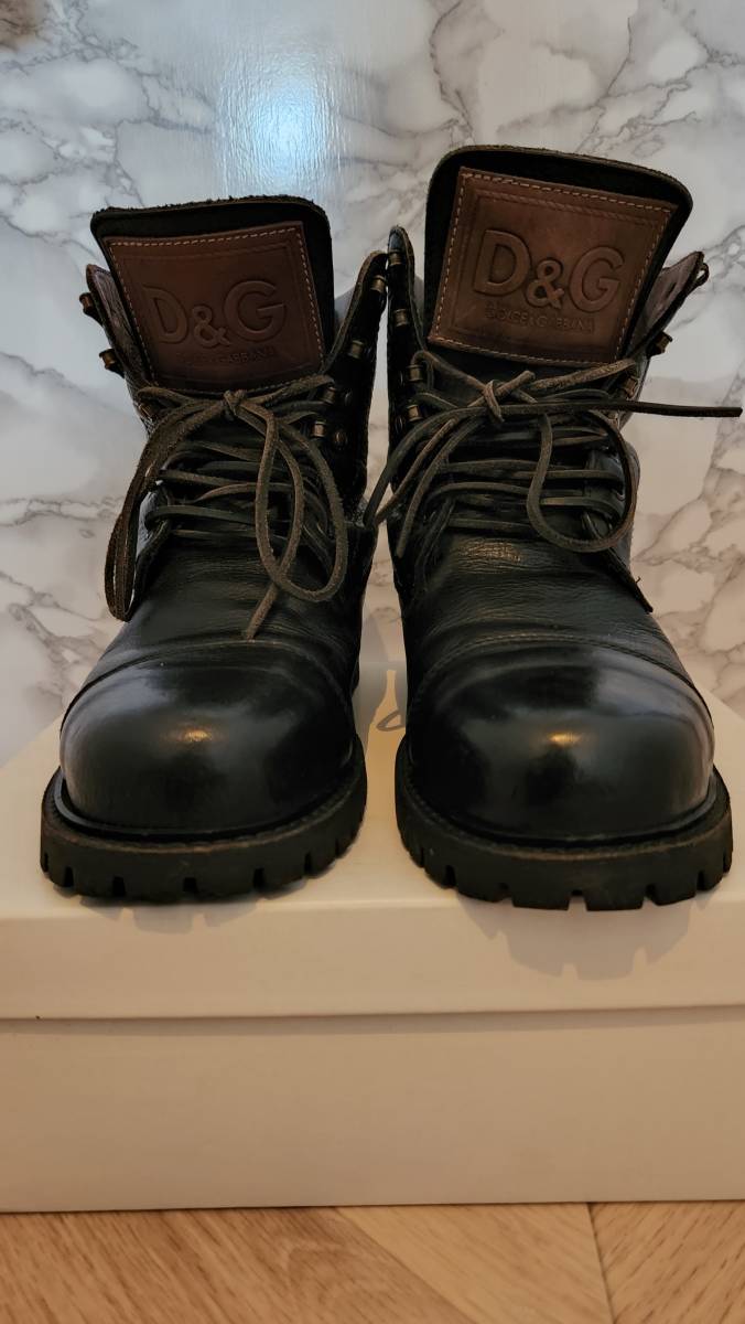 【100%新品，定番】 DOLCE&GABBANA メンズレザーブーツ 40 1/2 D&G safety shoes type(25.5cm)｜売買されたオークション情報、yahooの商品情報をアーカイブ公開 - オークファン 靴