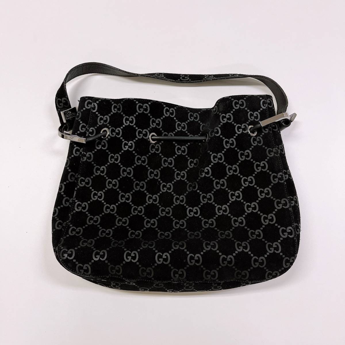 ☆【中古】 GUCCI グッチ GG スエード ワンショルダーバッグ 