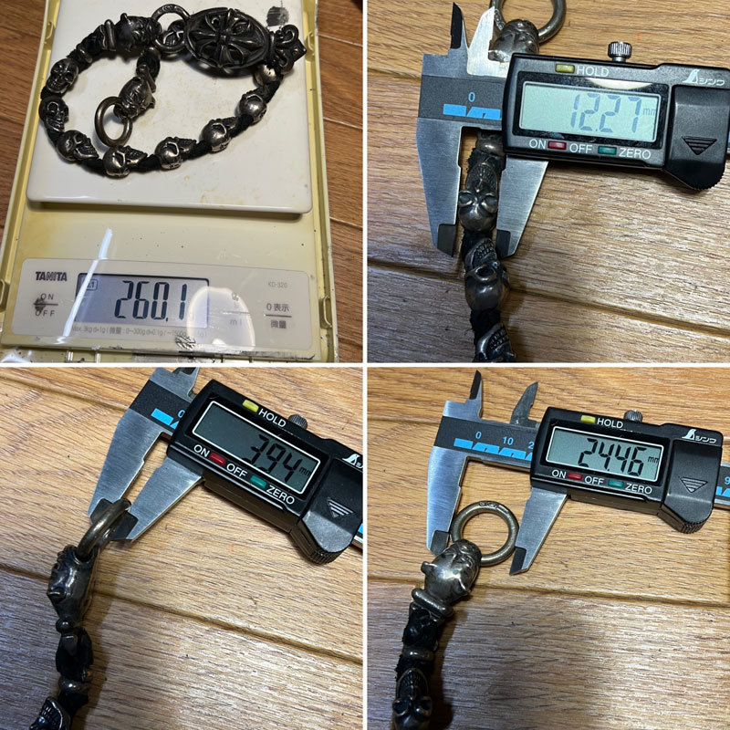 生前・ガボール・スカル レザー ウォレットチェーン・ワンオーナー物