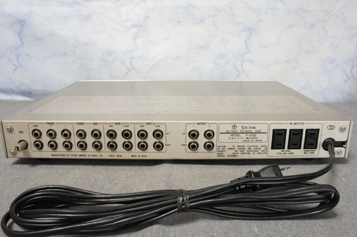 VICTOR（ビクター） P-3030 薄型プリアンプ 整備済み 完動品 Victor P