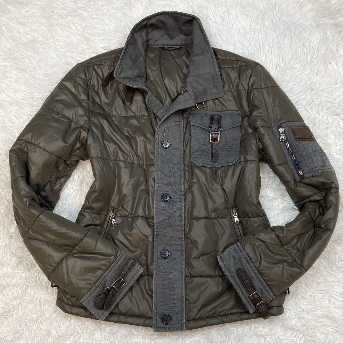 DOLCE&GABBANA グレー カーキ系 48 L相当　ミリタリージャケット DOLCE&GABBANA グレー カーキ系 48 L相当ミリタリージャケット
