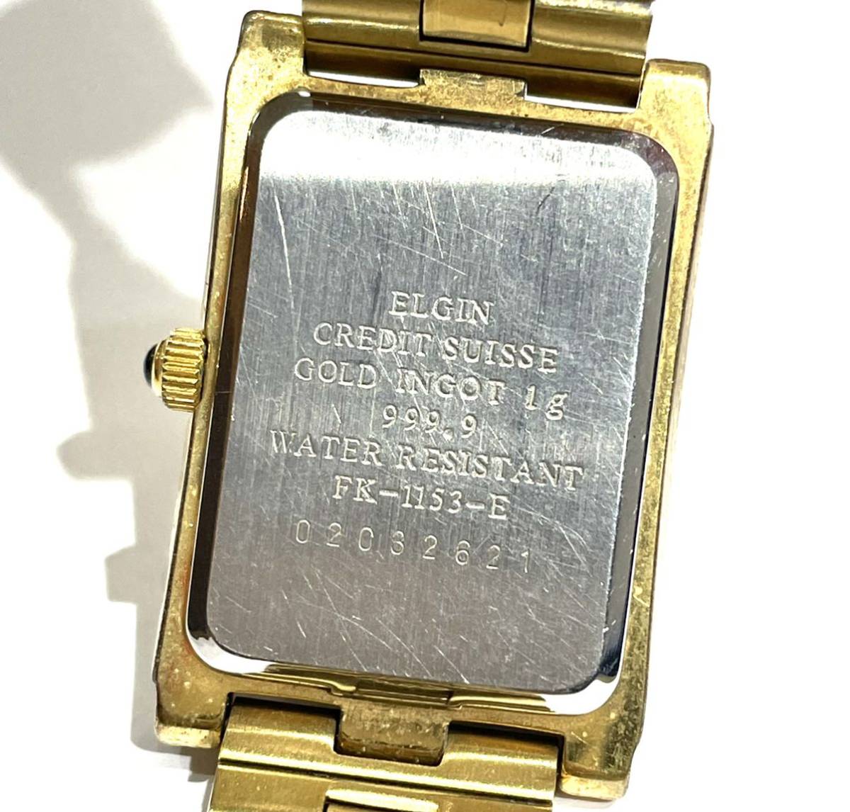 S3403 腕時計 ELGIN エルジン CREDIT SUISSE FINE GOLD INGOT 1g 999.9 