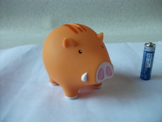非売品 当時物 レア 京都銀行 イノシシ 猪 貯金箱 ソフビ コインバンク 