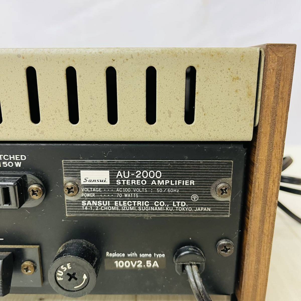Sansui AU-2000 ステレオアンプ 動作品 音出し確認済 山水サンスイ