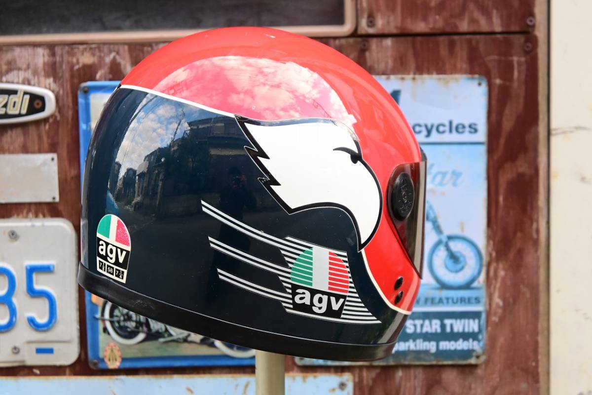 ビンテージ・バイクウェア】AGV ケニーロバーツ レプリカ ヘルメット 