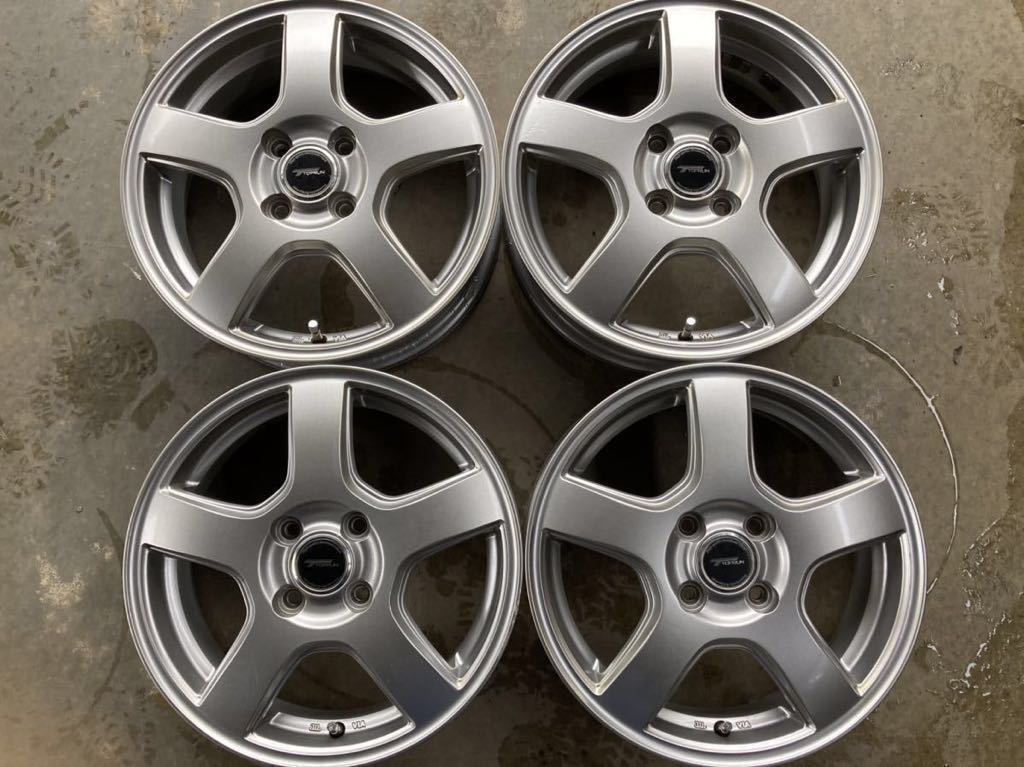 ◇中古 ブリヂストン製アルミ◇トップランR5 15×4.5J 4/100 +45 4本 軽 