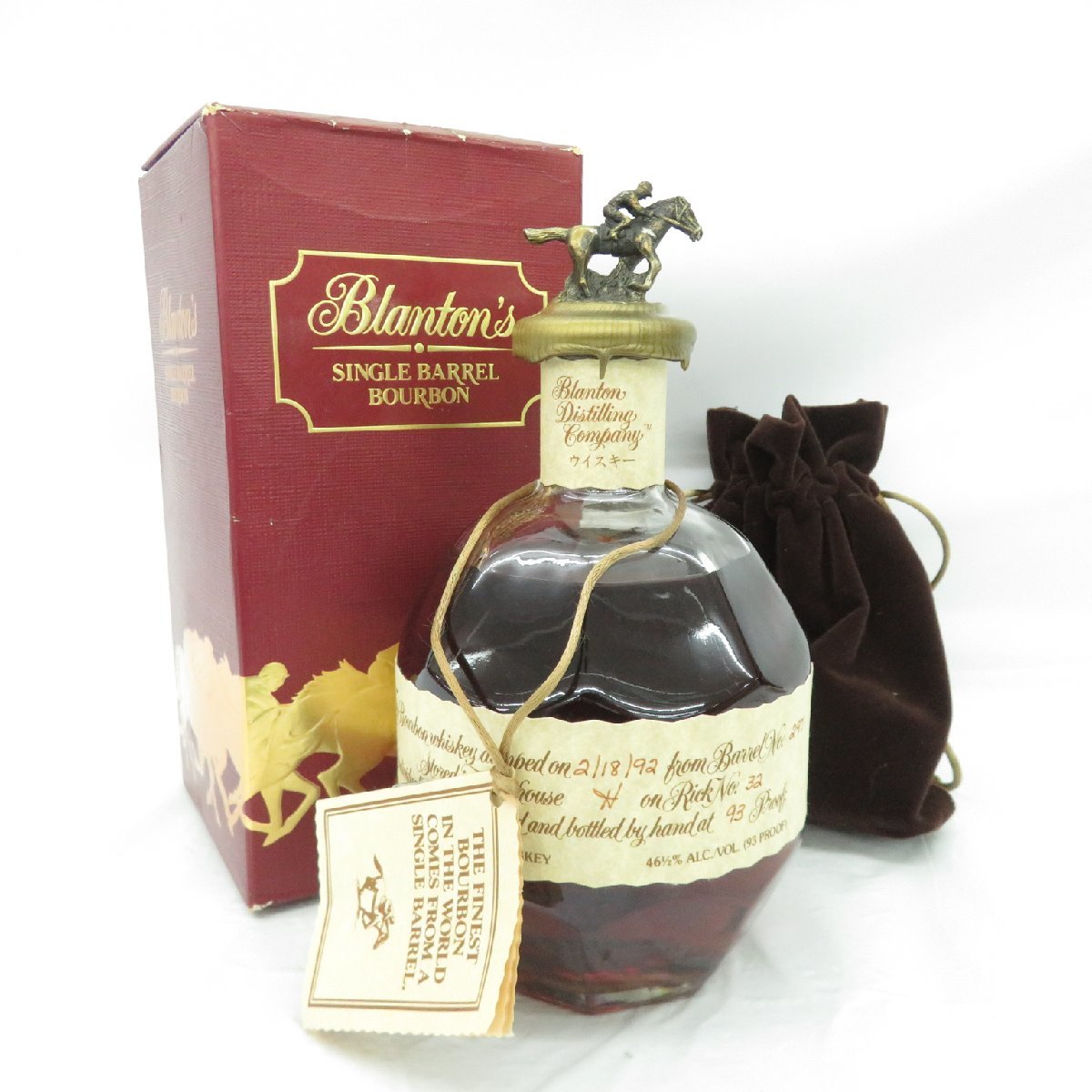 ウイスキー 92 古酒 未開栓 Blanton ブラントン 1992年 Distilling Company STRAIGHT