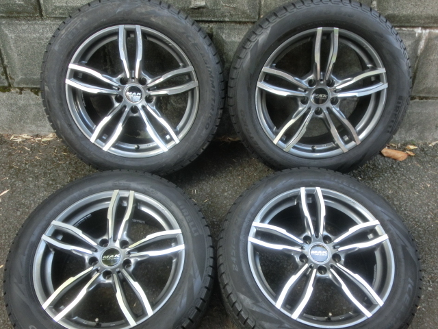 【001】送料無料:MAK LUFT FF 8J+43 5H120 アイスアシンメトリコRFT 245/50-18 18年X3（E83/F25）X4（F26）純正BMWキャップボルト使用可能_1