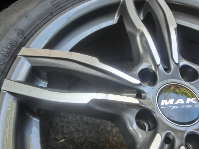 【001】送料無料:MAK LUFT FF 8J+43 5H120 アイスアシンメトリコRFT 245/50-18 18年X3（E83/F25）X4（F26）純正BMWキャップボルト使用可能_4