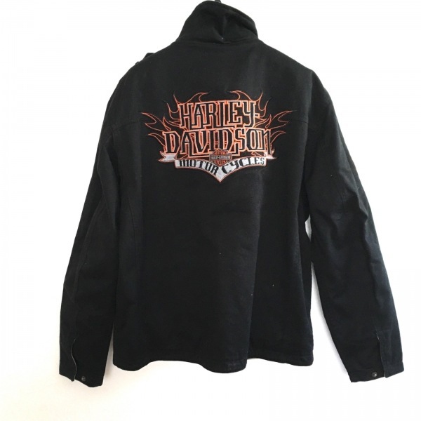 ハーレーダビッドソン HARLEY DAVIDSON ブルゾン サイズL - 黒×グレー 