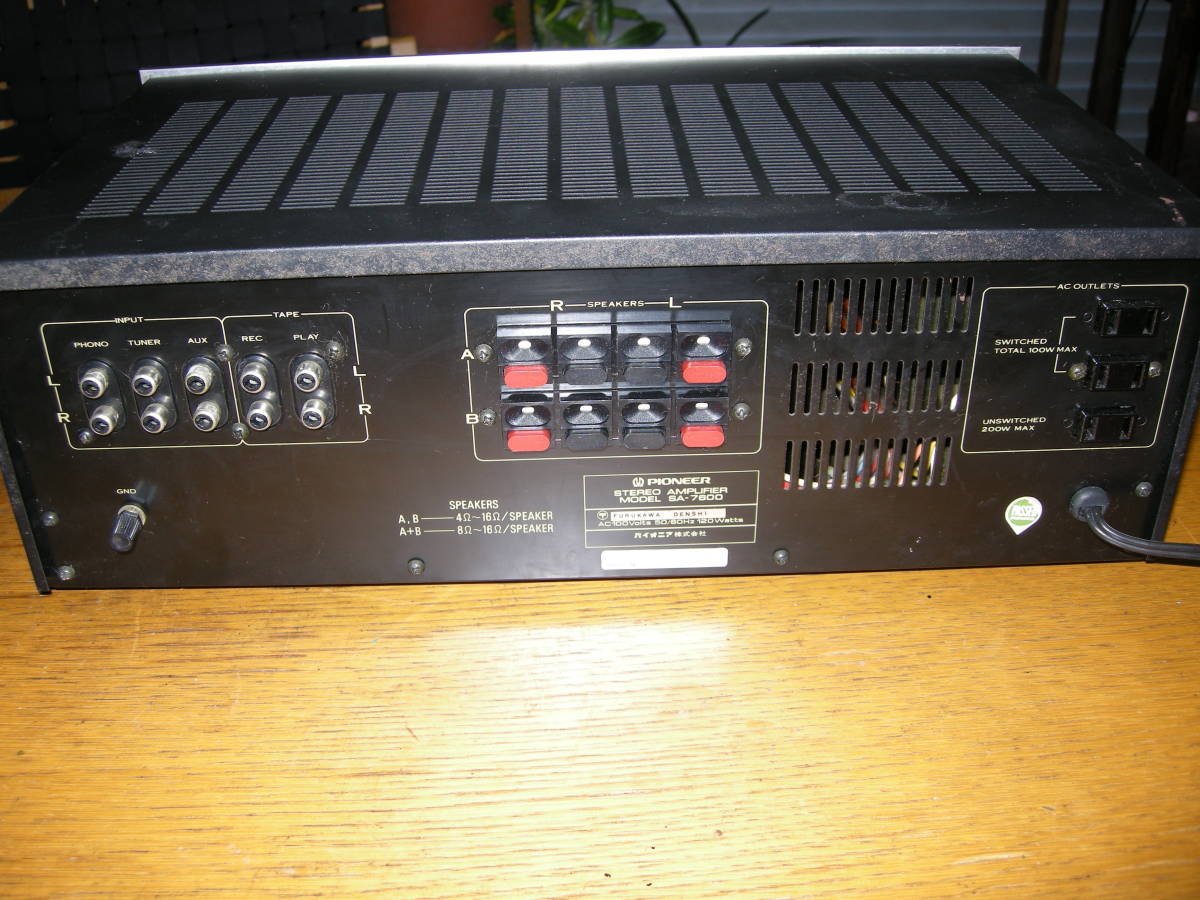 PIONEER パイオニア SA-7600 プリメインアンプ 整備品 SA-7600