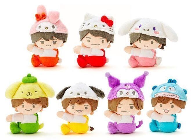 ローソン なにわ男子×サンリオ クリップマスコット全7種 なにわ男子 x サンリオキャラクターズ クリップマスコット 7人セット