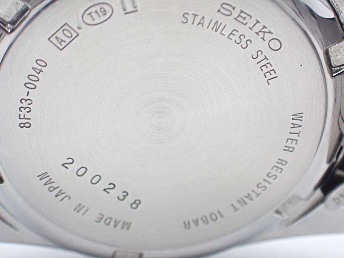 1円◇稼働品◇SEIKO セイコー 8F33-0040 パーペチュアルカレンダー 