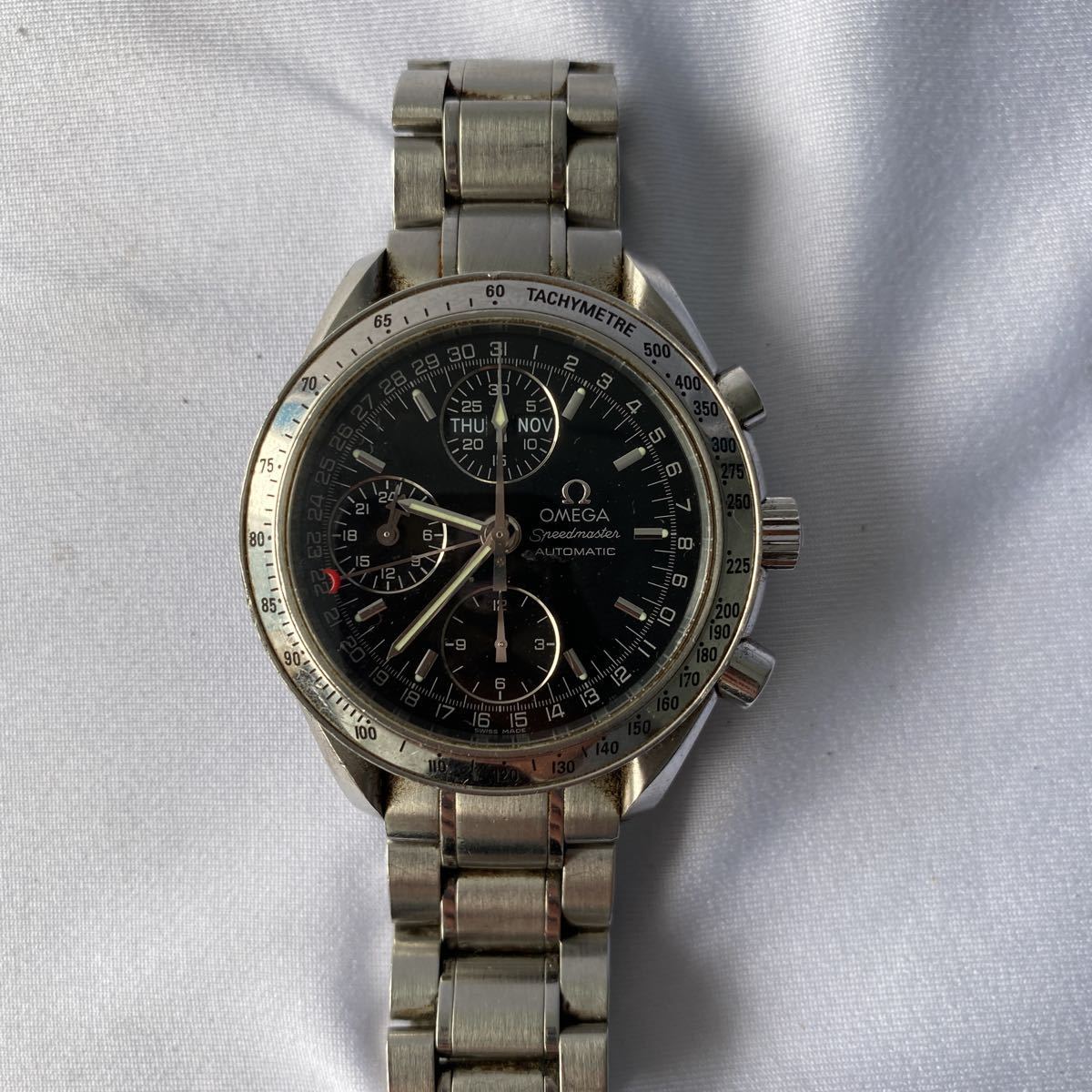 品質保証，大得価 1円スタート オメガ OMEGA スピードマスター デイデイト トリプルカレンダー クロノグラフ タキメーター SS メンズ時計 自動巻き(スピードマスター)｜売買されたオークション情報、yahooの商品 スピードマスター