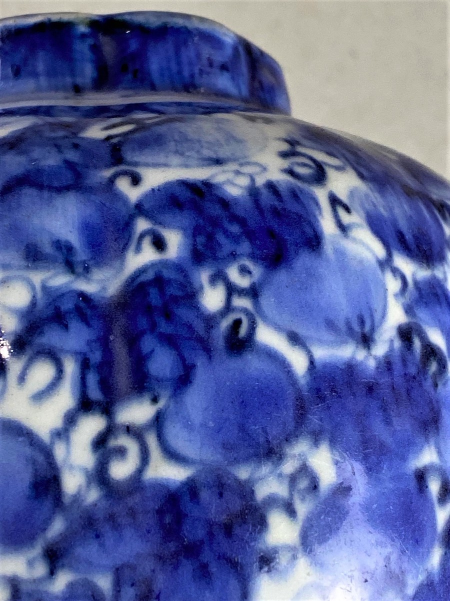 壺 中国美術 古美術 明時代染付獣紋壺古染付唐