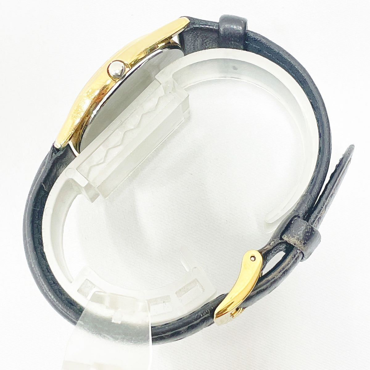 SEIKO セイコー V701-7020 3針 クオーツ メンズ 腕時計 ゴールド 白 