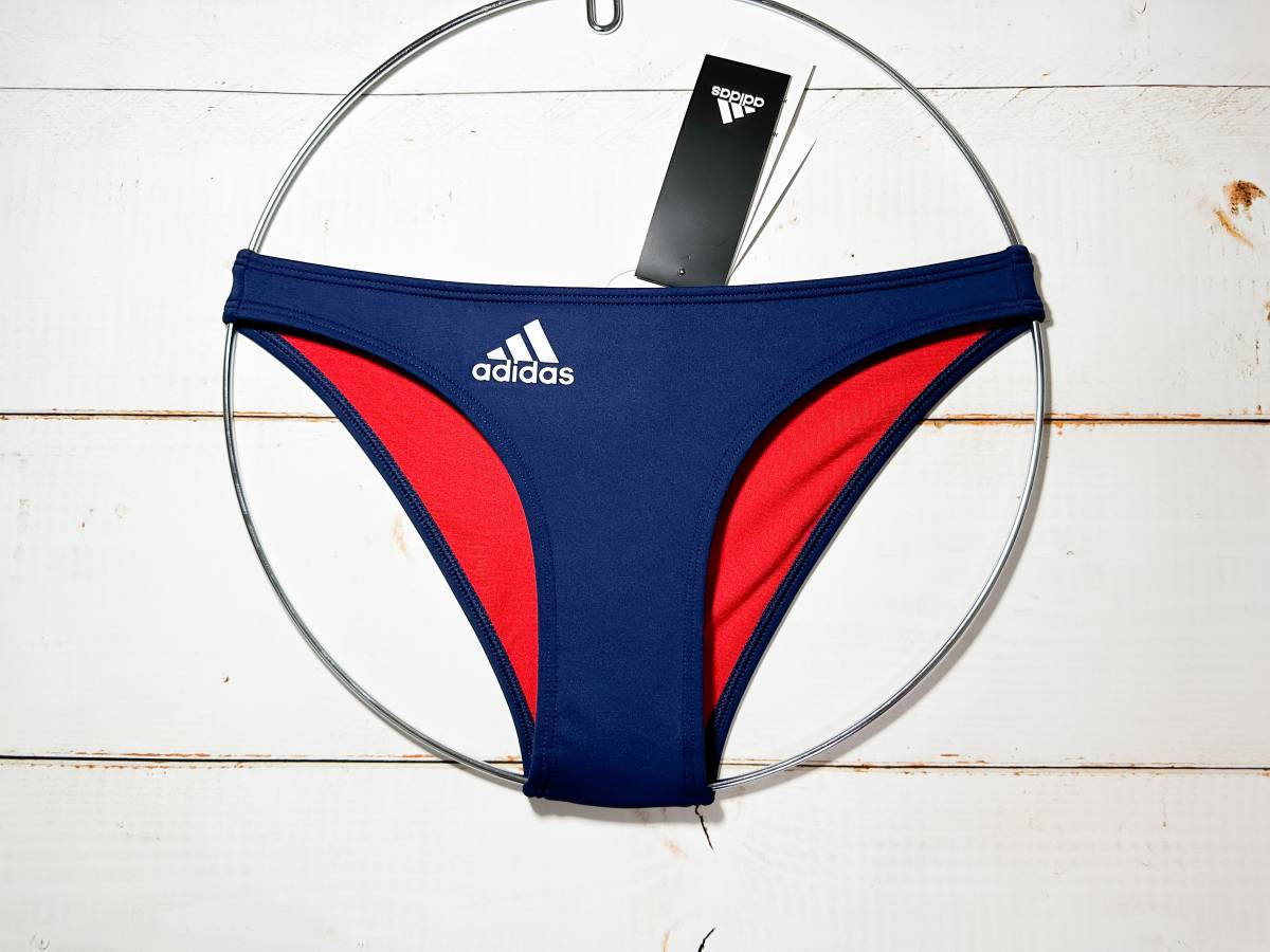 【即決】adidas アディダス 女性用 ビーチバレー ビキニ ショーツ 水着 ブルマ ドントレスト Navy/Red 海外XS