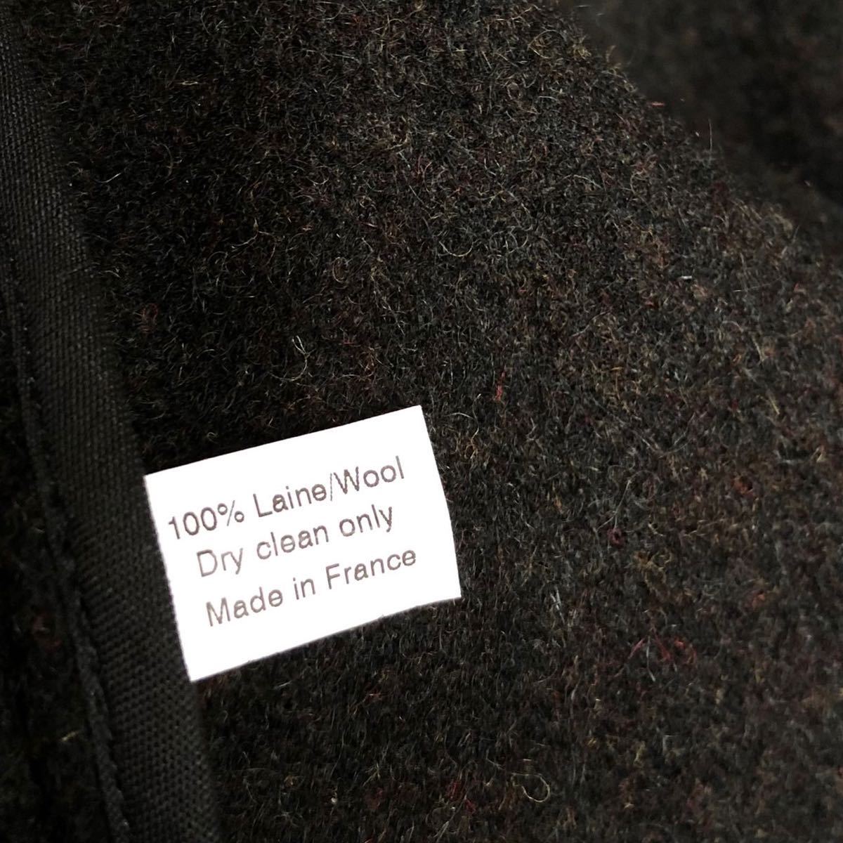 仏製 ANATOMICA CD LONG COAT BLACK BROWN M SHETLAND WOOL アナトミカ 