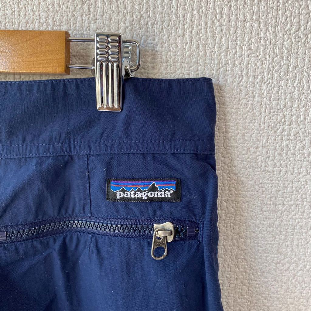 90s Patagonia ナイロン パンツ 32 テーパード ネイビー パタゴニア