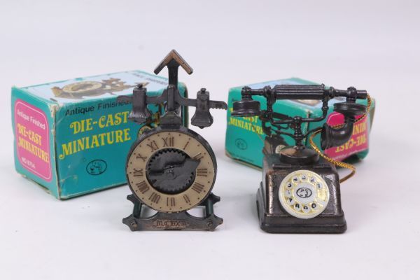 金属製 ミニチュア 鉛筆削り まとめ売り 5点 PLAY ME 含む 時計 電話器  