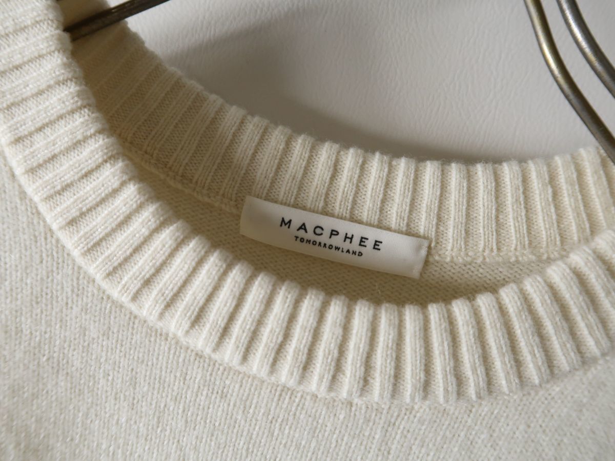 1.6万☆トゥモローランド/マカフィー MACPHEE☆ 9Gラムカシミヤクルーネックプルオーバー Sサイズ☆A-O 7828 MACPHEE トゥモローランド 1.6万☆トゥモローランド⁄マカフィー 日本製☆M-B オーバーサイズプルオーバー コットン