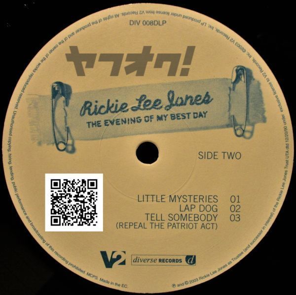 レア盤-AOR-UKオリジナル☆Rickie Lee Jones - The Evening Of My Best