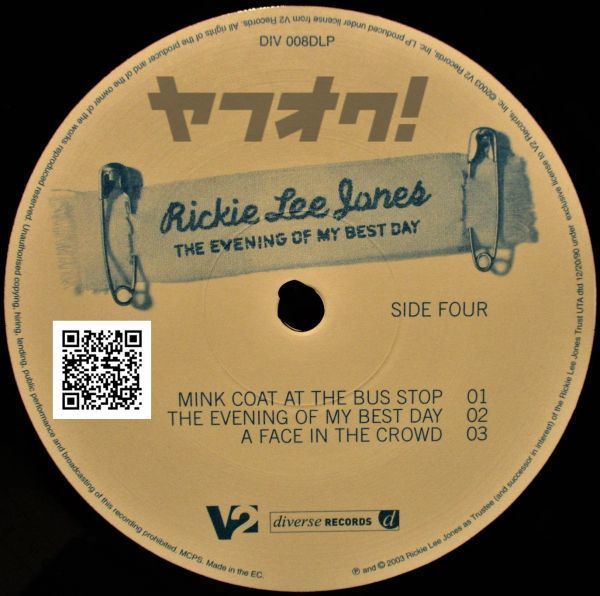 レア盤-AOR-UKオリジナル☆Rickie Lee Jones - The Evening Of My Best