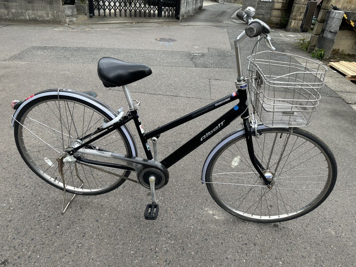 引き取り限定　Bridgestone アルベルト　アルミフレーム　27インチ　3ギア　カギあり