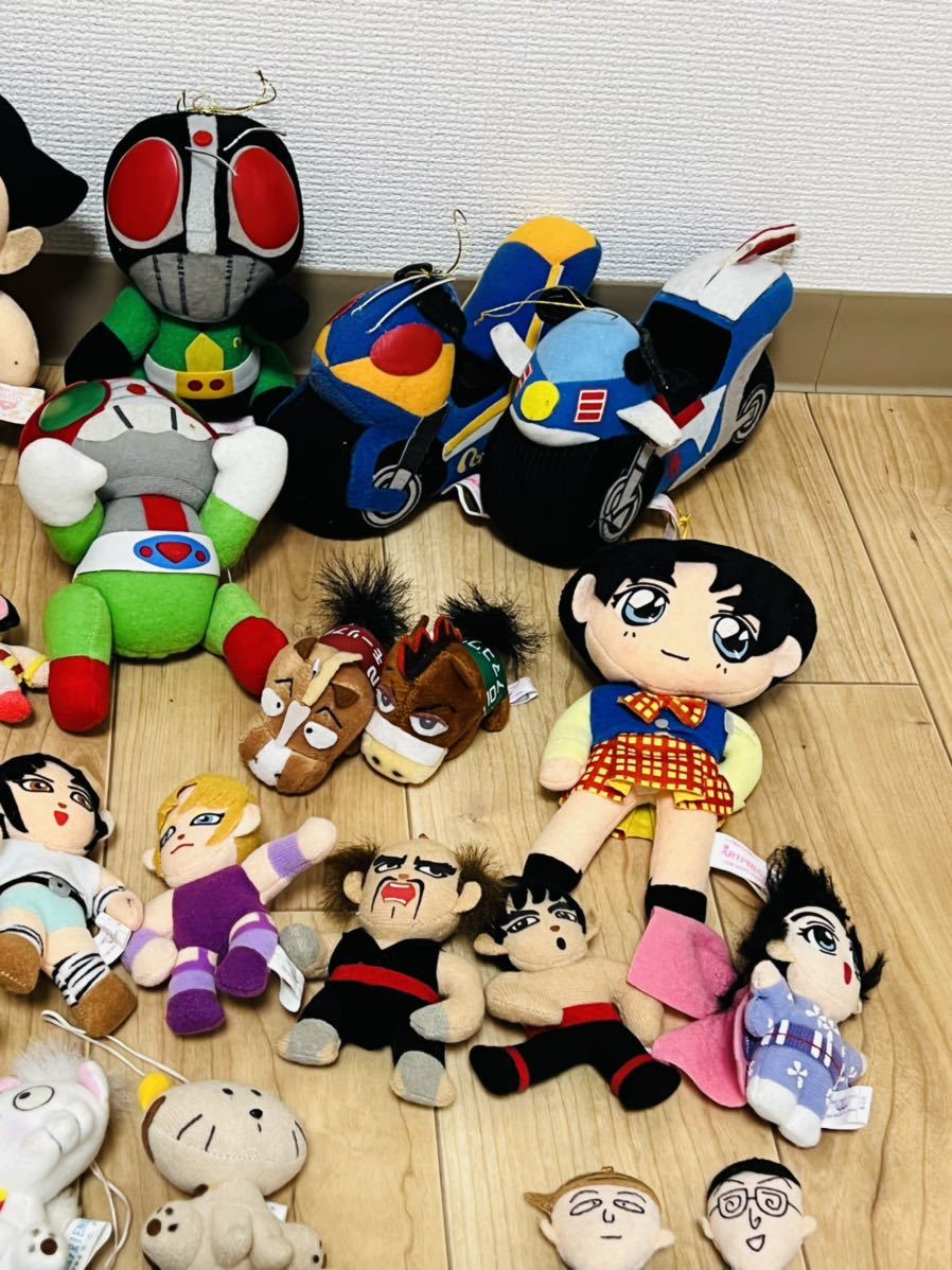 ジャンク品 レトロ 当時物 仮面ライダー ぬいぐるみ 5体セット