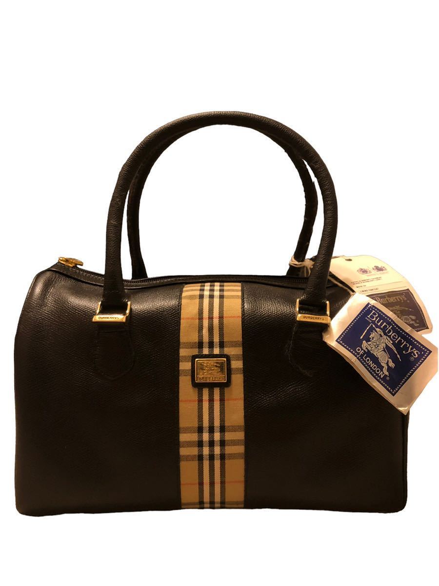 新品タグ付き！デッドストック BURBERRY バーバリー ミニボストン