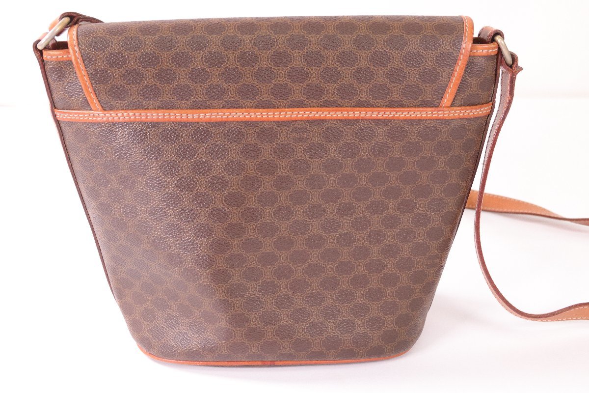 CELINE セリーヌ マカダム ショルダーバッグ PVC レザー レディース
