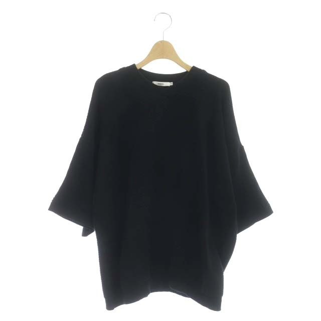 ヤシキ YASHIKI 20SS Ajisai Knit ニット セーター 七分袖 3 黒 ブラック /ES ■OS レディース