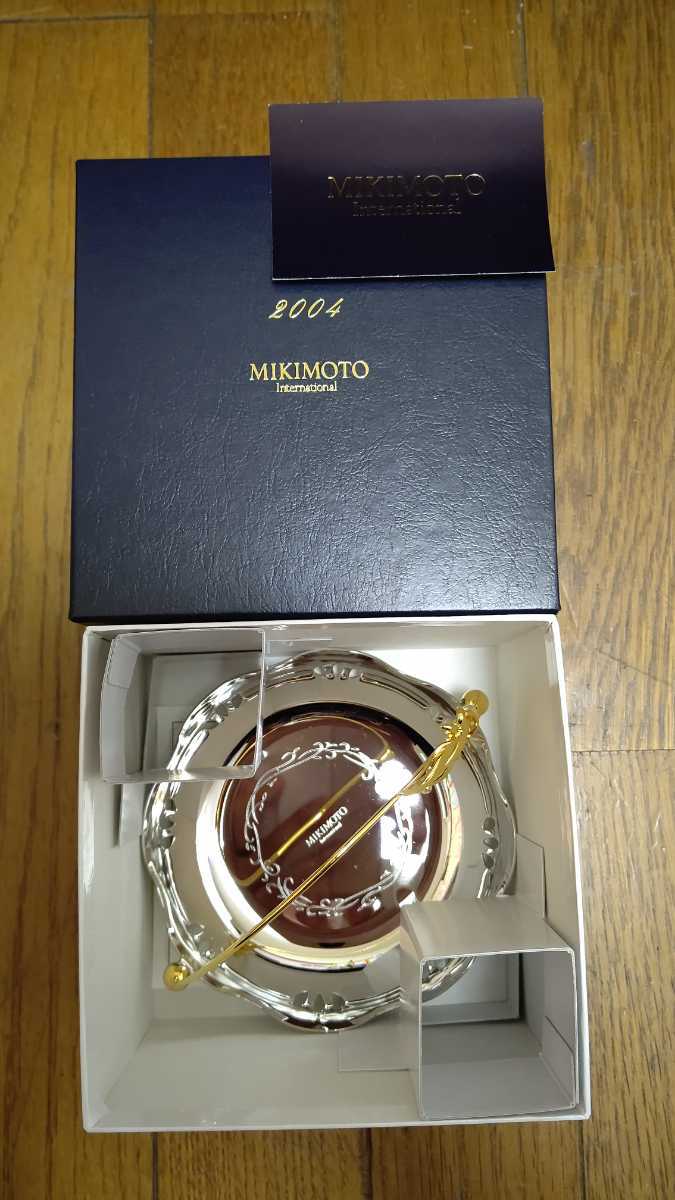 希少　MIKIMOTO 150年記念 パール付き トレイ ミキモト 2004 パール付き シルバートレイ 未使用 ミキモト MIKIMOTO