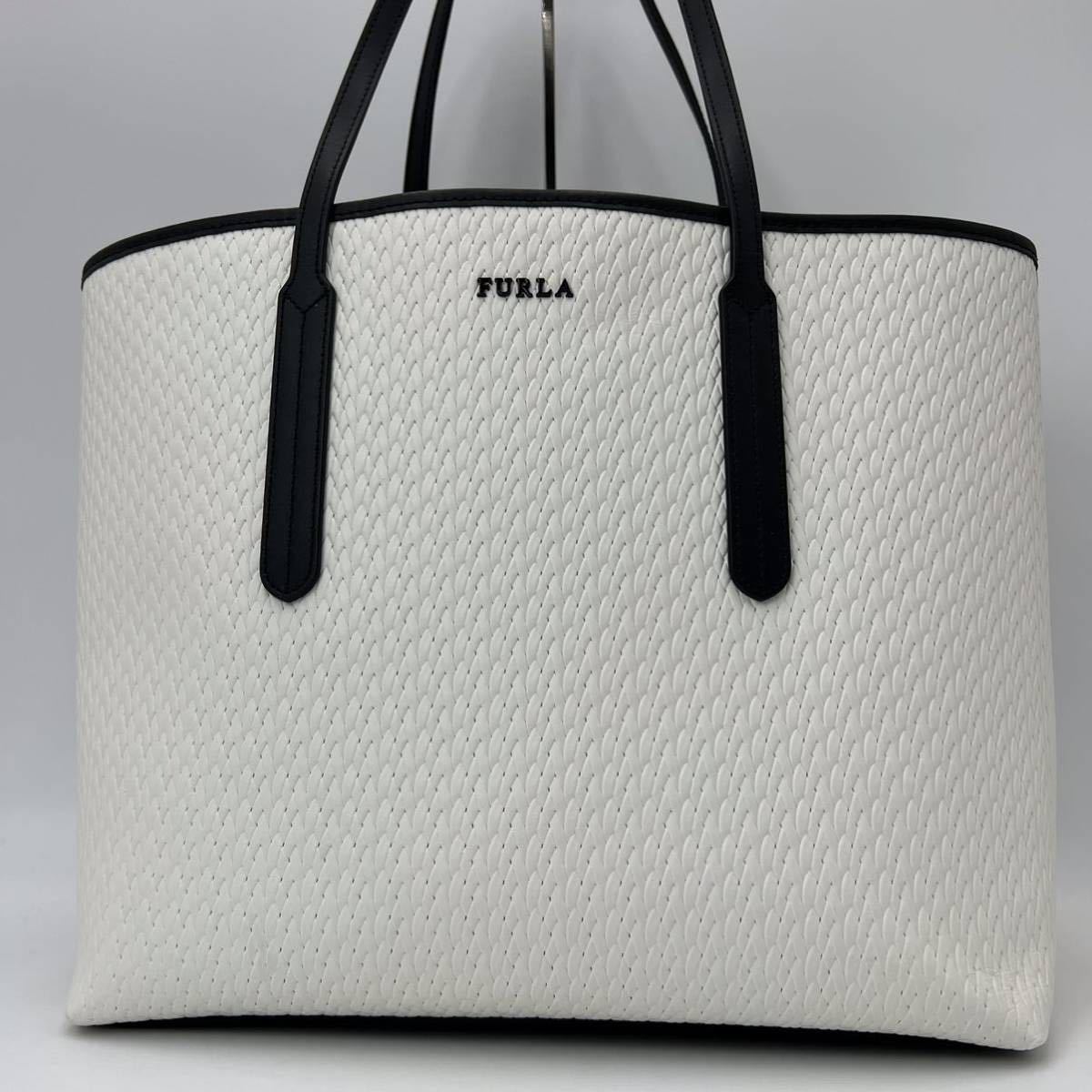 FURLA バッグ 白、黒 2個セット 1円 新品同様定価10万 FURLA フルラ 