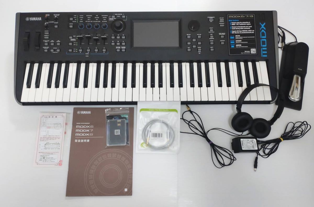 【最新作，新作】 YAMAHA MODX6 61鍵 キーボード ミュージック シンセサイザー HPH-50 FC3A 音響機器 楽器 バランスケーブル VOCODER LIVE SET(ヤマハ)｜売買されたオークション情報、yahooの商品情報をアーカイブ公開 - オ ヤマハ