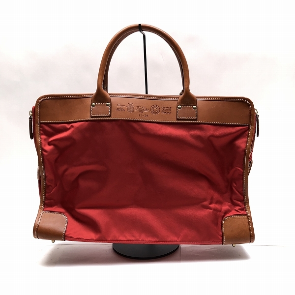 ○超美品！！フェリージ 12-39 ビジネスバッグ 赤 ブリーフケース L04-4