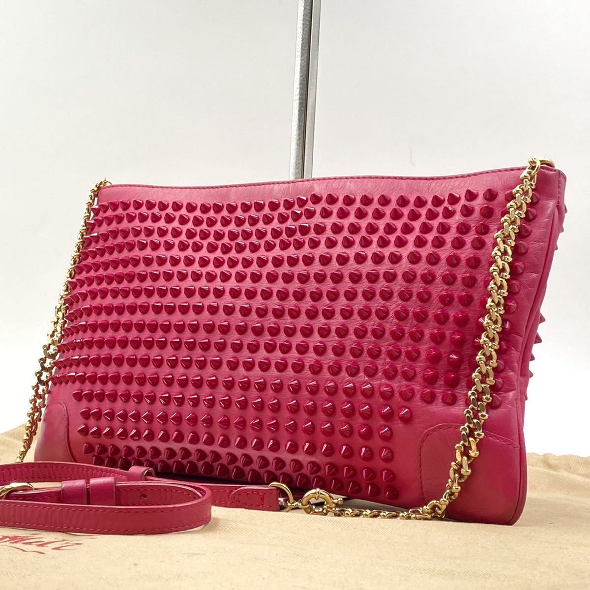 1円 【良品】 Christian Louboutin クリスチャンルブタン スパイク 