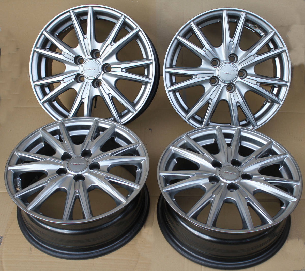 weds　VELVA　KEVIN　ヴェルヴァケヴィン　15インチ　アルミホイール　4本セット　15×6J　PCD100　5孔　43　φ73