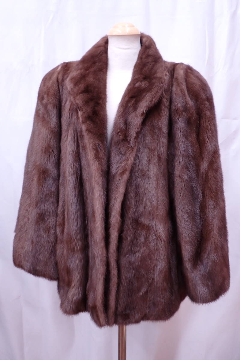 SAGA MINK 銀サガ 高級本毛皮 レディース コート 13号 ブラウン Superb Quality Ranched Mink ミンク サガミンク M11212K