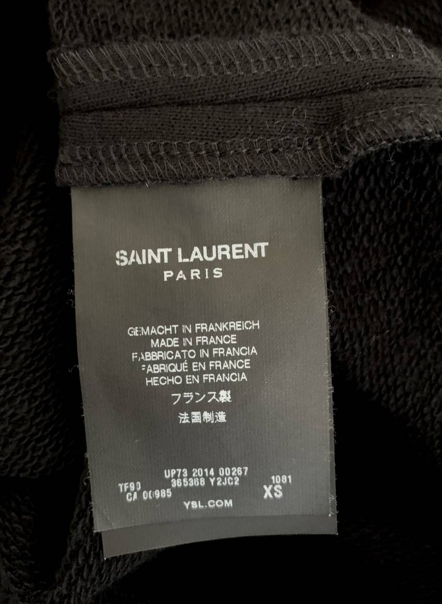 美品 Saint Laurent サンローラン リベット スウェット 黒 YSL SAINT LAURENT ネイビー リップ スーツ