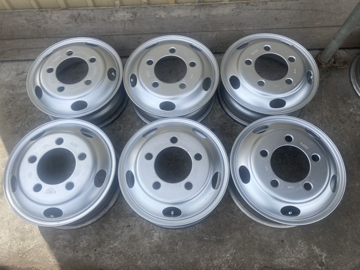 いすゞ・エルフ TOPY TK 16×5.5J 116.5-8TC 5穴 両面再塗装 6本セット価額(社内管理番号:3tk-8)_1