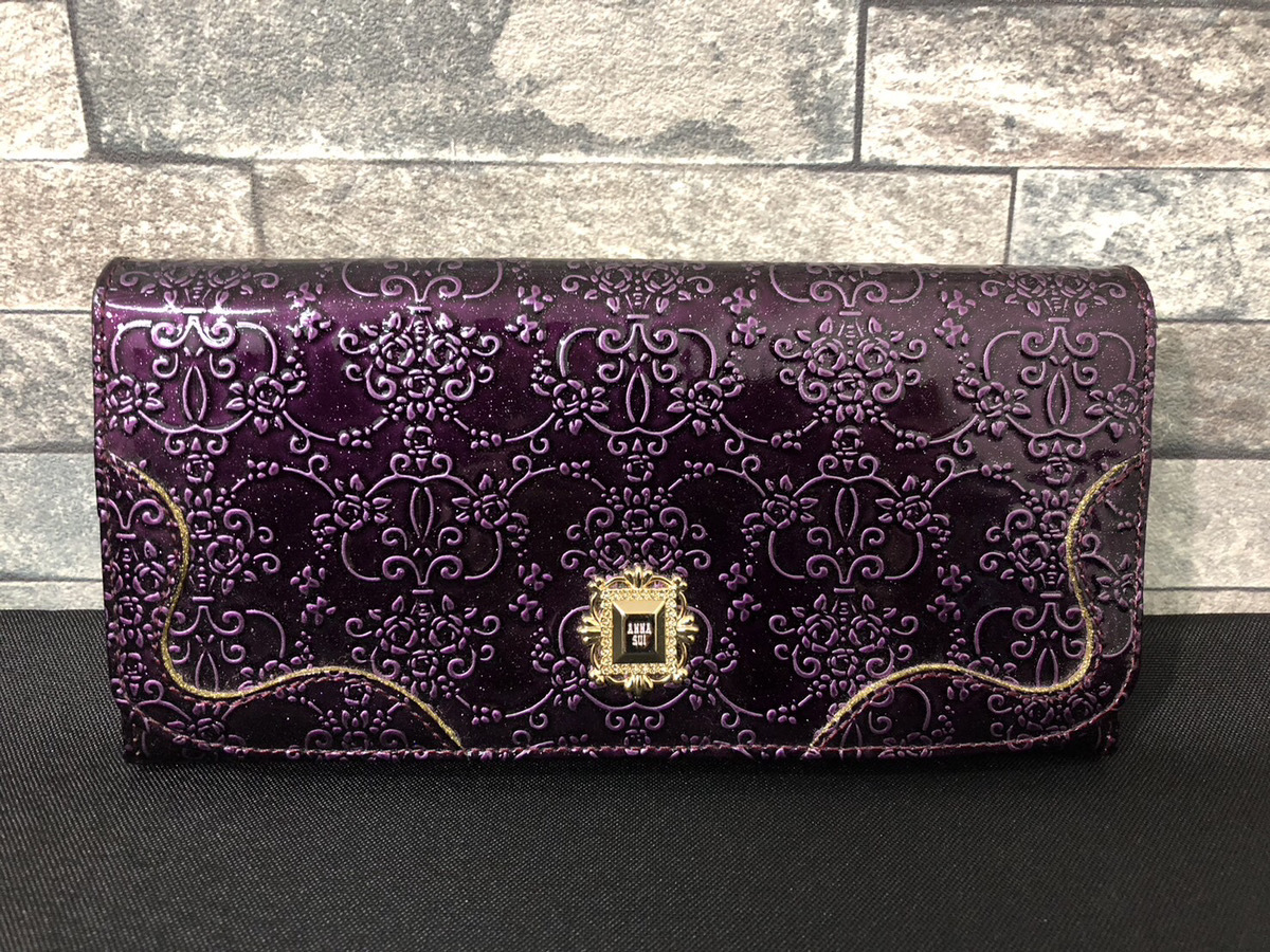 新品未使用】ANNA SUI まるっこく アナスイ ルーミー 長財布 パープル
