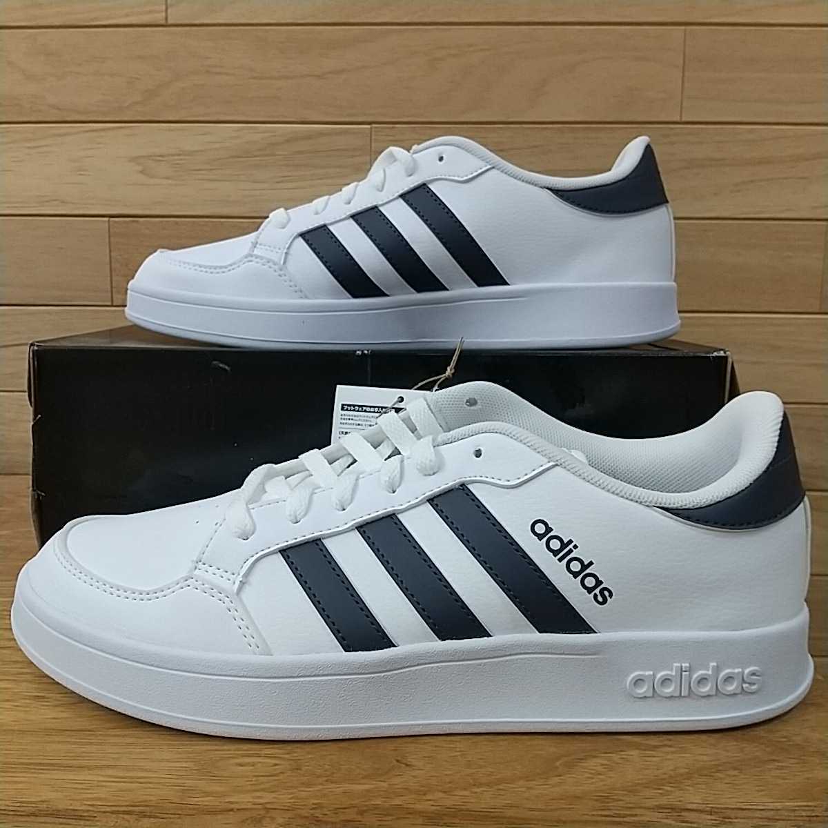 27.5cm 新品正規品 ADIDAS アディダス breaknet m ブレイクネット メンズ スニーカー ホワイト/ネイビー GW5575