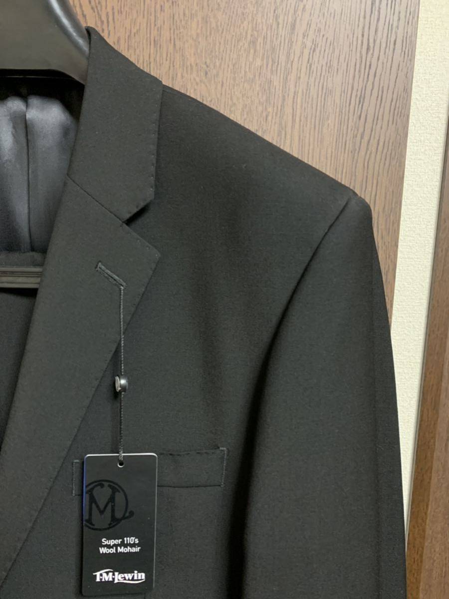 AB6(40R)新品未使用！海外ブランドTM LEWIN ブラックフォーマル！最高級ウール・モヘア！本物志向の方に。