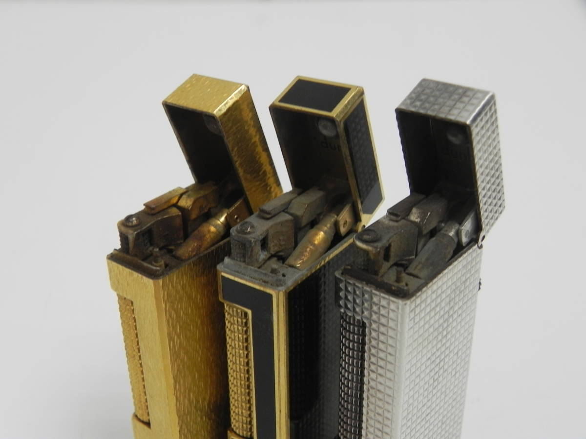 dunhill ダンヒル ガスライター 3個セット 着火確認済み D-1
