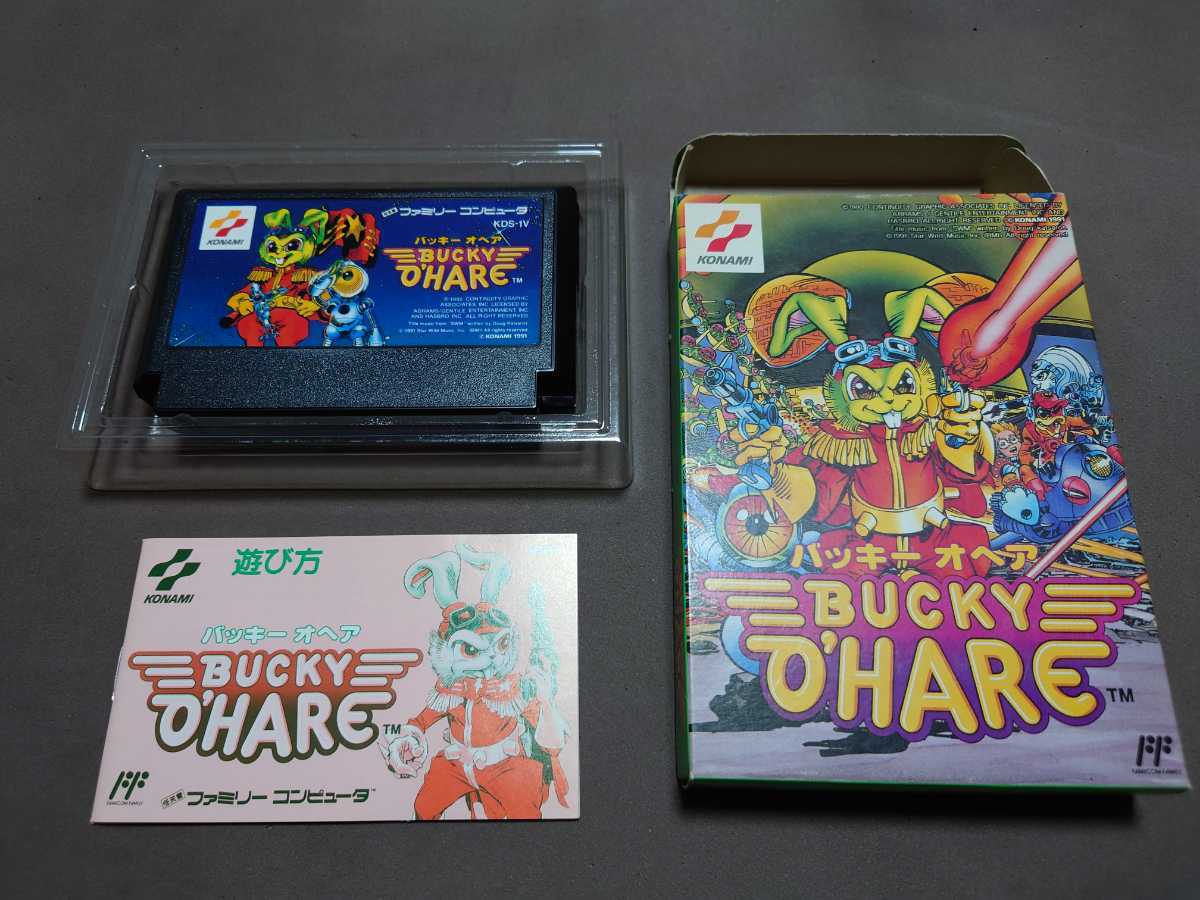 得価，定番 ファミコンソフト バッキーオヘア 同様 コナミ KONAMI FC 1991年製(アクション)｜売買されたオークション情報、yahooの商品情報をアーカイブ公開 - オークファン タイトル