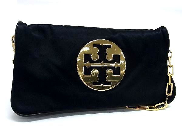 人気セール，豊富な 1円 TORY BURCH トリーバーチ サテン&times;レザー チェーン ショルダーバッグ 肩掛け レディース ブラック系 BB8240WN(かばん、バッグ)｜売買されたオークション情報、yahooの商品情報をアーカイブ かばん、バッグ